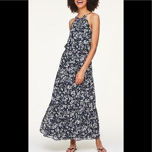 Ann Taylor Loft Outlet Long Floral Dress XS Petite